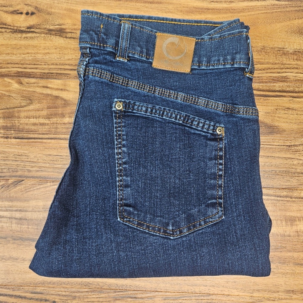 Origin USA Mens Straight Leg Dark Wash Denim Jeans Blue W36 L32‎ Made in USA